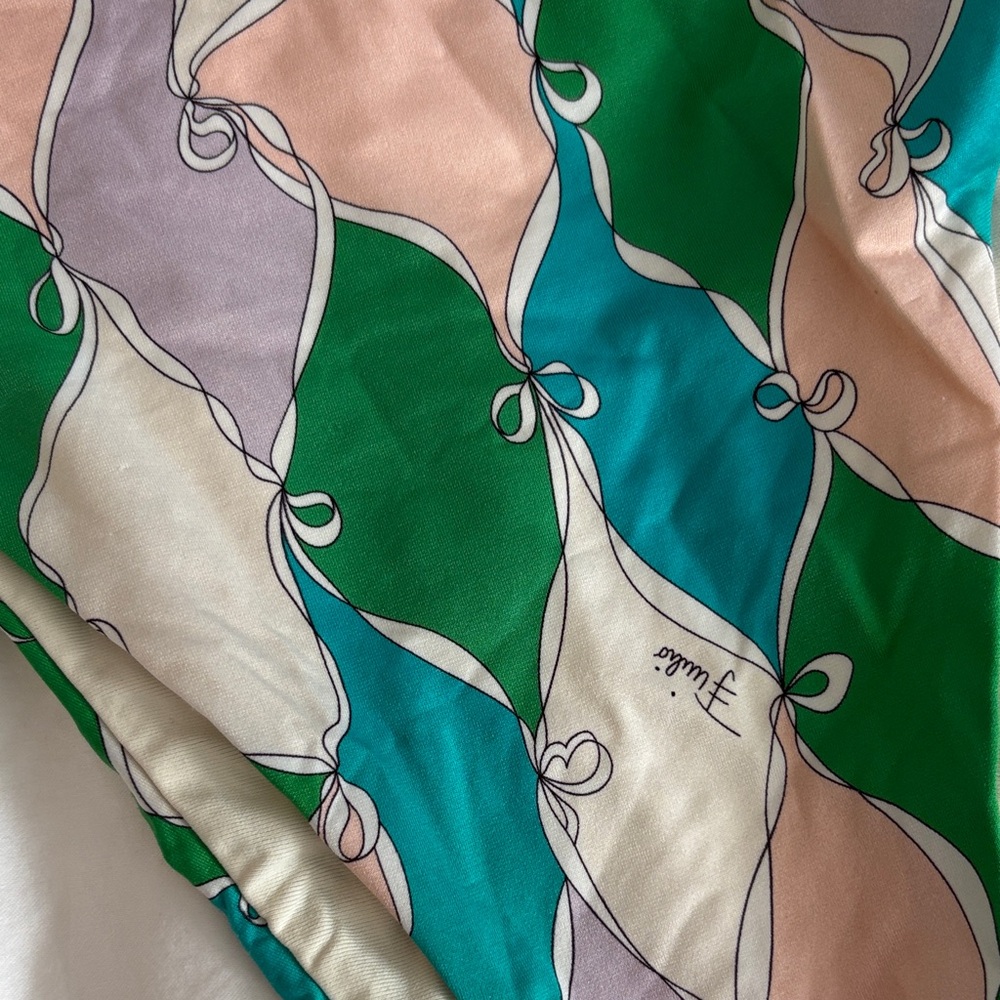 Emilio Pucci Green and Pink Wave Bikini - Picture 3 of 9